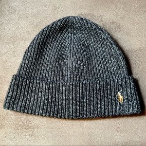 🌿Polo Ralph Lauren Signature Wool Charcoal Grey Beanie🌿
